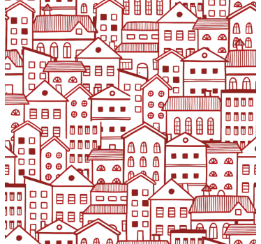 Behang print moderne stad stripboek effect - TenStickers