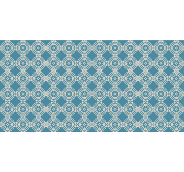 Behang print antiek vintage blauw en wit patroon - TenStickers