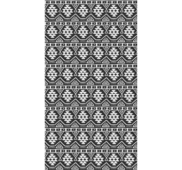 Behang print zwart-wit bohemian patroon - TenStickers