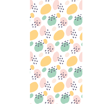 Behang print pastel wandkunst vormen - TenStickers