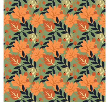 Behang print groot herfstblad ontwerp - TenStickers
