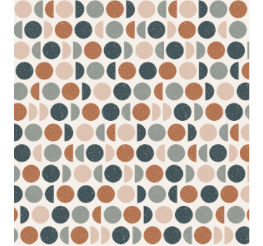 Geometrisch behang retro dots patroon - TenStickers