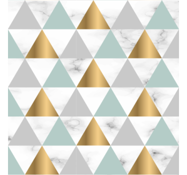Geometrisch behang geometrische driehoek - TenStickers
