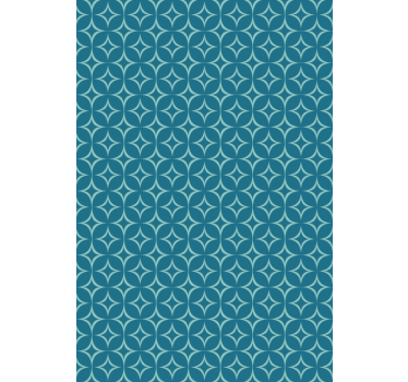 Geometrisch behang blauwe elegante cirkels - TenStickers