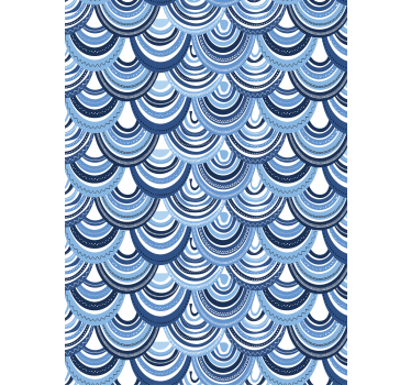 Geometrisch behang golfpatroon - TenStickers