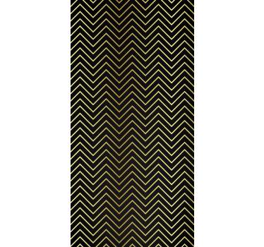 Geometrisch behang chevron gouden motief - TenStickers