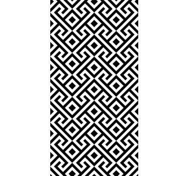 Geometrisch behang gedurfde zwart-witte patroon - TenStickers