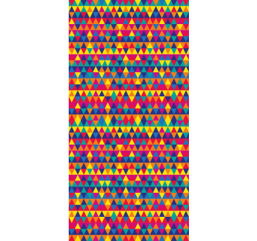 Geometrisch behang kleurrijk driehoekpatroon - TenStickers