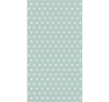 Geometrisch behang groene sterburst - TenStickers