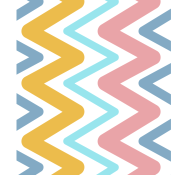 Geometrisch behang levendig zigzag concept - TenStickers