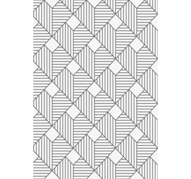 Geometrisch behang grijs patroon stijl - TenStickers