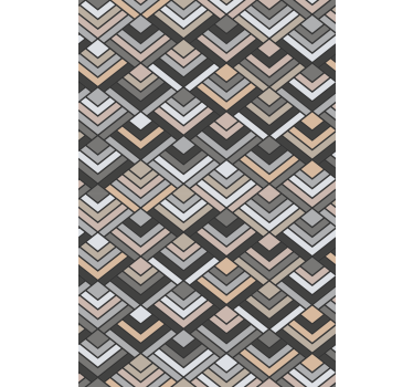 Geometrisch behang gelaagde chevron vormen - TenStickers