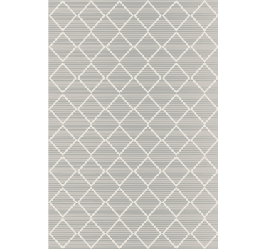 Geometrisch behang met diamantpatroon grijs - TenStickers