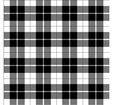 Geometrisch behang zwart-wit ruitpatroon - TenStickers