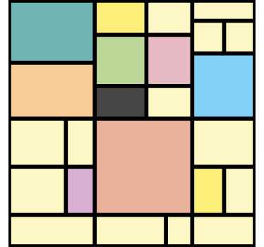Geometrisch behang levendige geometrie - TenStickers