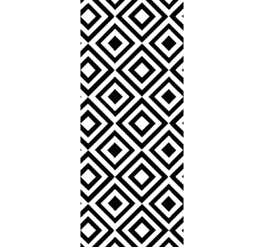 Geometrisch behang zwart-wit - TenStickers