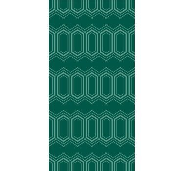 Behang print groen geometrisch patroon - TenStickers