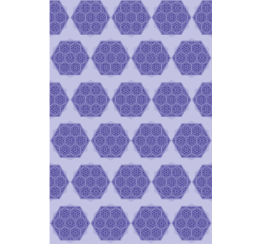 Behang print complexe paarse hexagons - TenStickers