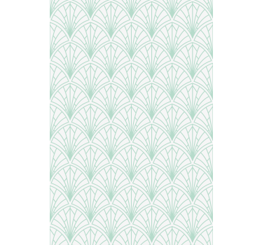 Behang print geometrisch groen blad ontwerp - TenStickers