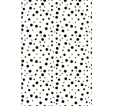 Behang print zwarte stippen - TenStickers