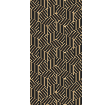Behang print geometrisch lijnpatroon - TenStickers