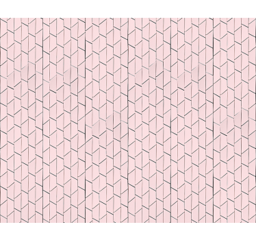 Behang print roze geometrisch patroon ontwerp - TenStickers