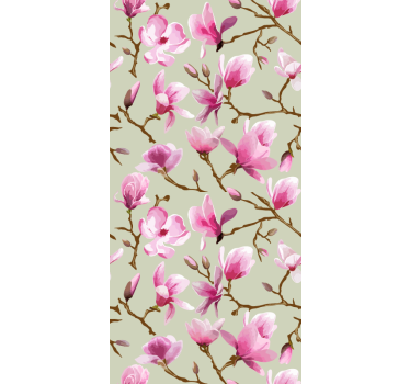 Keuken behang roze magnolia bloei - TenStickers
