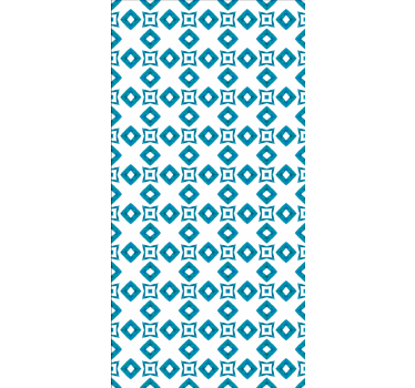 Keuken behang geometrisch blauw patroon - TenStickers