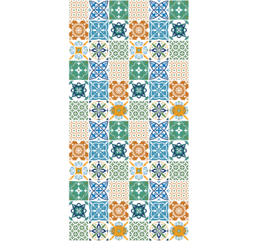 Keuken behang porseleinen tegels mix - TenStickers