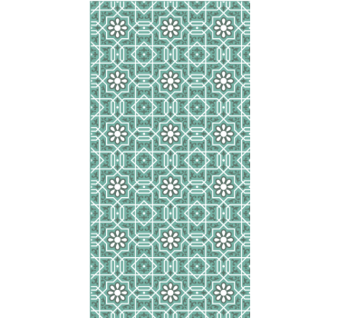 Keuken behang groene bloemen tegels - TenStickers