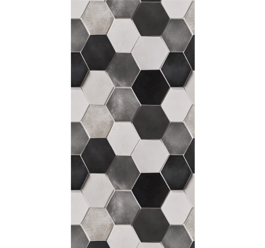 Keuken behang grijze hexagons - TenStickers