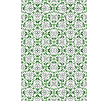 Keuken behang groene bloemenmozaïek - TenStickers