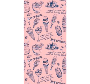 Keuken behang ijsroom lekkernijen - TenStickers