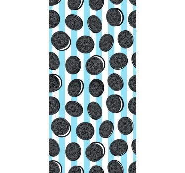 Keuken behang oreo gestreept patroon - TenStickers