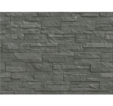 Behang stenen charcoal ledge stone - TenStickers