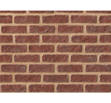Bakstenen behang verweerd rood baksteen - TenStickers