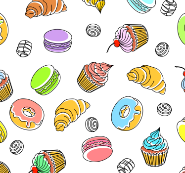 Heerlijk gebak keukenbehang - TenStickers