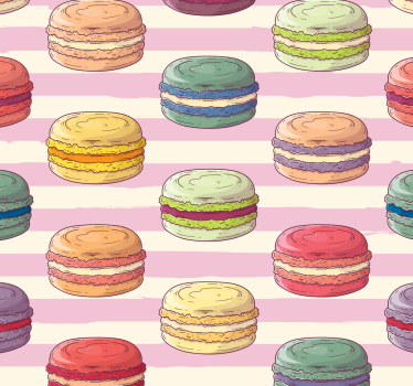 Retro bitterkoekjes keukenbehang - TenStickers