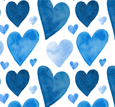Abstract behang licht blauwe hartjes - TenStickers