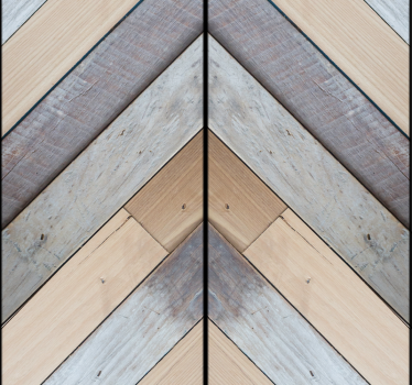 Visgraatpatroon van hout geometrisch behang - TenStickers