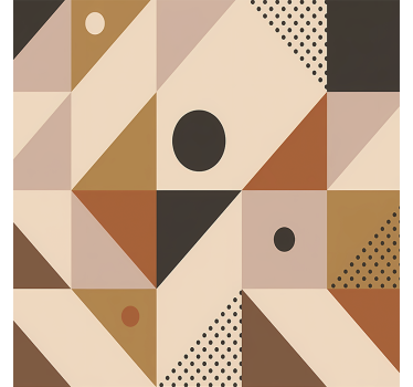 Bruin patchwork modern behang - TenStickers