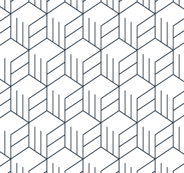 Geometrisch zeshoeken patroon behang - TenStickers