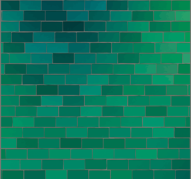 Groene betegelde textuur behang print - TenStickers
