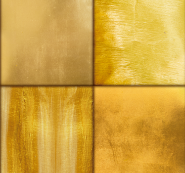 Behang met print goud/geel in blokken - TenStickers