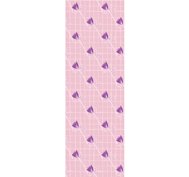 Geometrische bloemenstructuur geometrisch behang - TenStickers