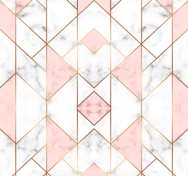 Geometrische marmeren elegantie geometrisch behang - TenStickers