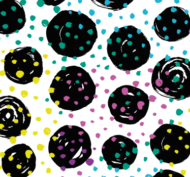 Modern behang stippen met kleurtjes - TenStickers