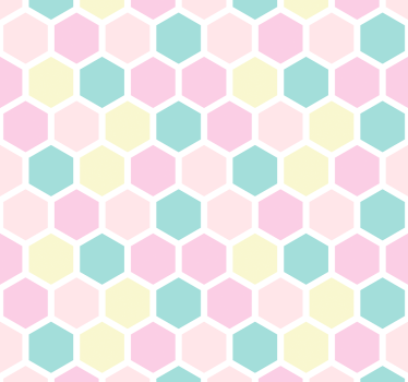 Zeshoekig patroon geometrisch behang - TenStickers