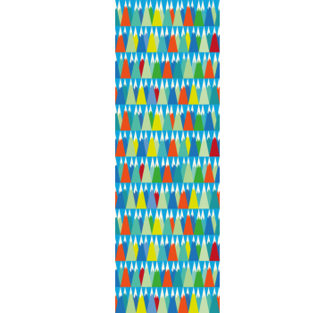 Geometrische bergomgeving geometrisch behang - TenStickers