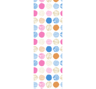 Cirkelarray met patroon stippen behang - TenStickers